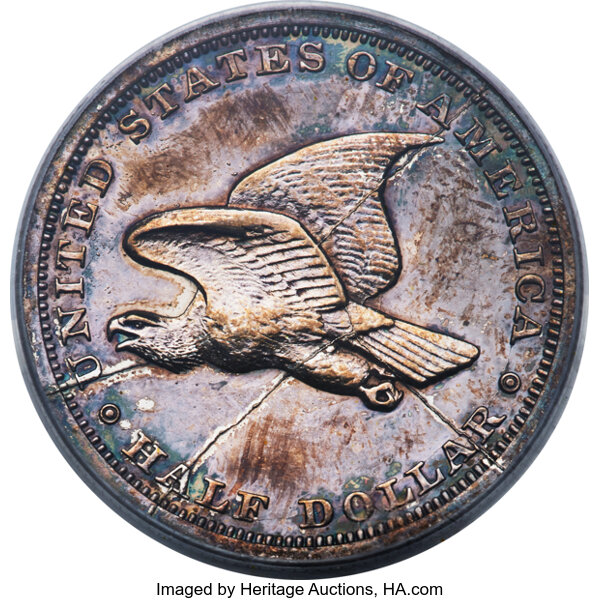 image for: 1838 P50C Half Dollar, Judd-73 Restrike, Pollock-77, R.5, PR62 PCGS....