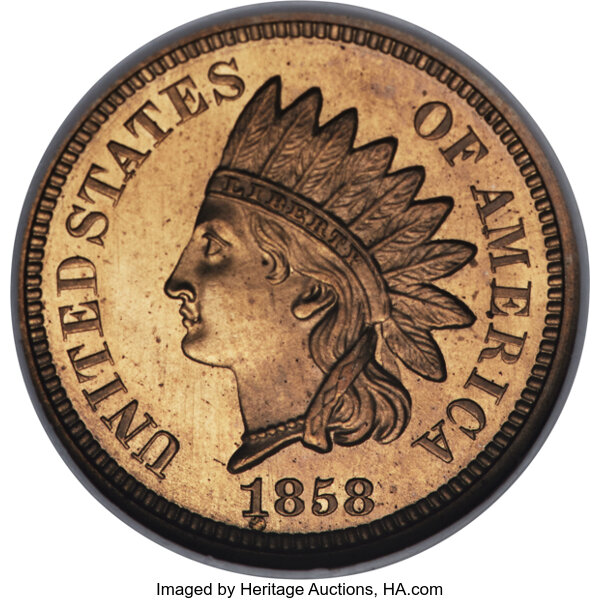 image for: 1858 P1C Indian Cent, Judd-212, Pollock-263, R.4 PR64 Cameo NGC....