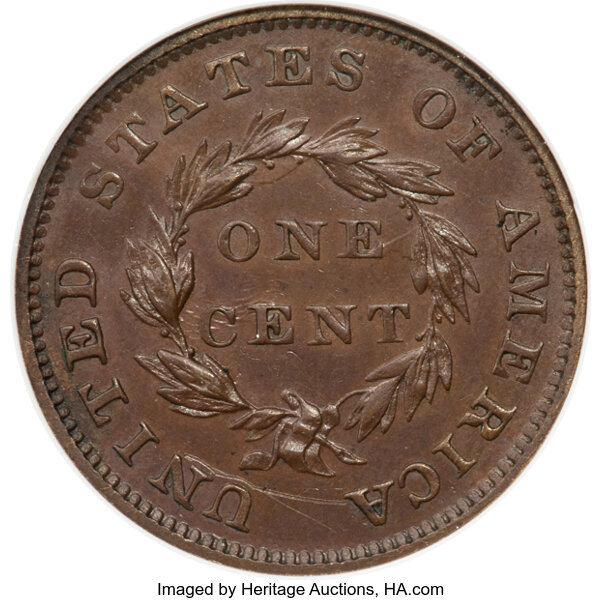 image for: 1855 P1C Flying Eagle Cent, Judd-167 Original, Pollock-193, R.5, MS63 Brown NGC....
