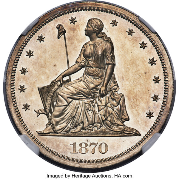 image for: 1870 $1 Silver Dollar, Judd-1002, Pollock-1134, Low R.6, PR63 NGC....