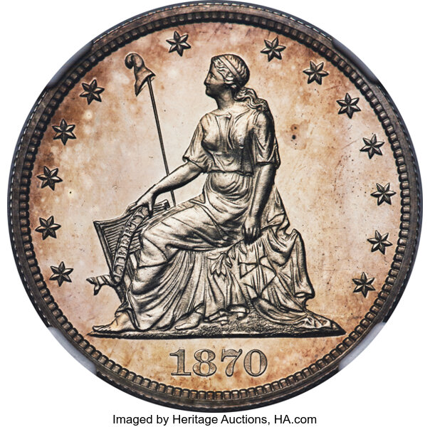 image for: 1870 50C Half Dollar, Judd-933, Pollock-1039, Low R.7, PR64 Cameo NGC....