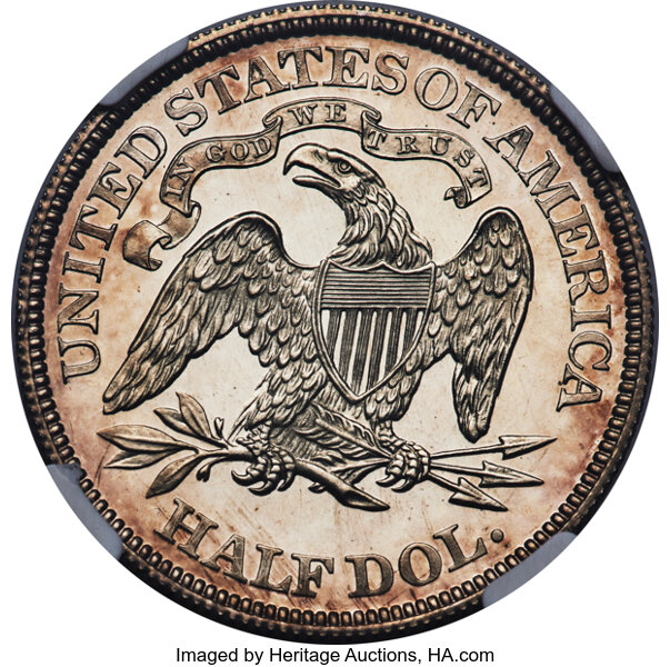 image for: 1870 50C Half Dollar, Judd-933, Pollock-1039, Low R.7, PR64 Cameo NGC....