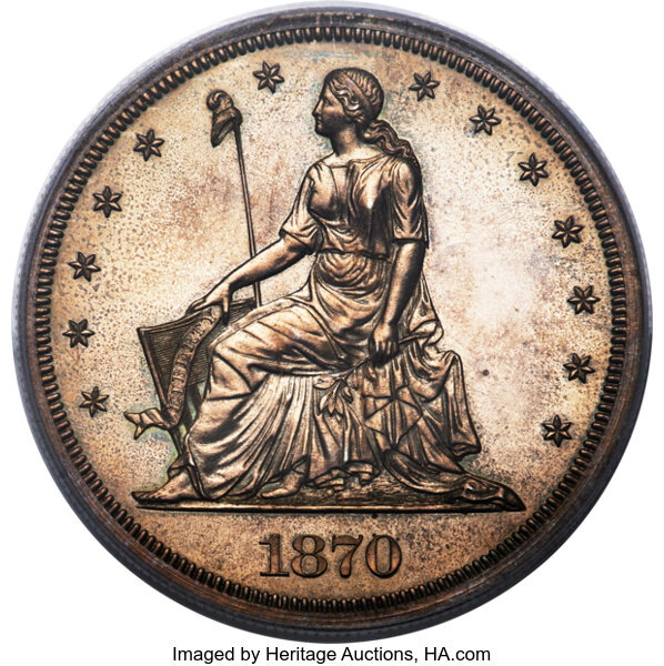 image for: 1870 $1 Standard Silver Dollar, Judd-996, Pollock-1127, High R.7, PR64 PCGS....