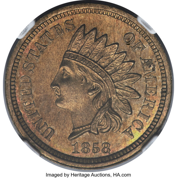 image for: 1858 P1C Indian Cent, Judd-213, Pollock-258, R.5, PR64 NGC....