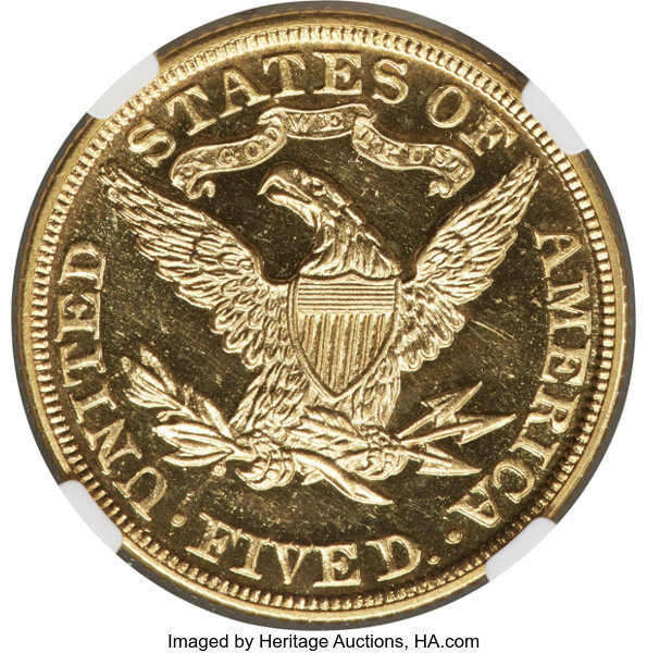 image for: 1905 $5 JD-1, R.5, PR63 NGC. CAC....