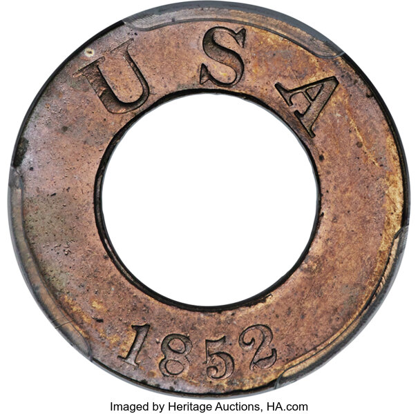 image for: 1852 PG$1 Gold Dollar, Judd-140, Pollock-167, Low R.7, PR65+ PCGS. CAC....