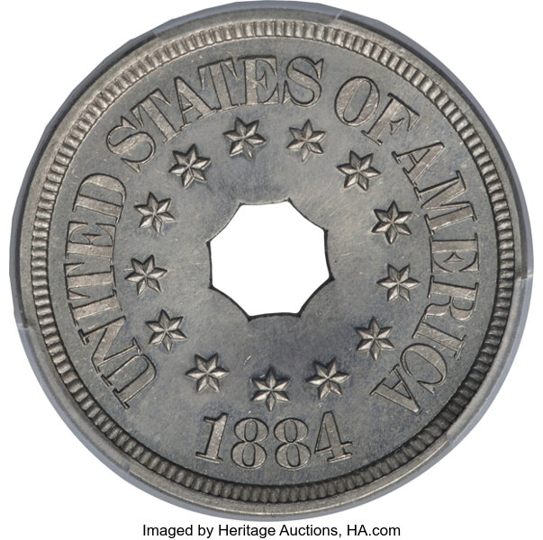 image for: 1884 5C Five Cents, Judd-1724, Pollock-1934, Low R.6, PR67 PCGS. CAC....