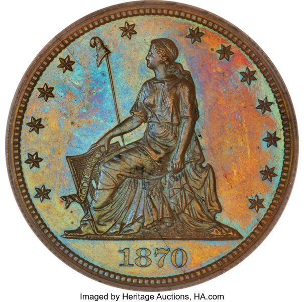 image for: 1870 50C Half Dollar, Judd-935, Pollock-1041, High R.6, PR65 Brown PCGS....