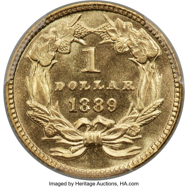 image for: 1889 G$1 Low Date, JD-2, R.6, PR65 PCGS. CAC....