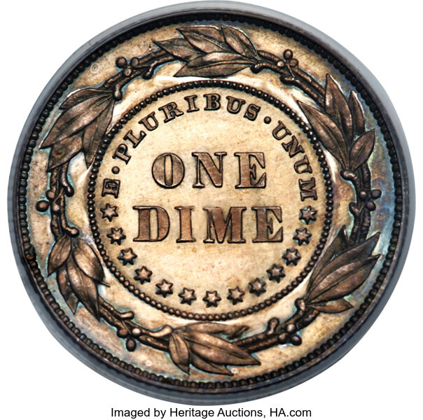 image for: 1879 10C Morgan Dime, Judd-1588, Pollock-1781, High R.6, PR64 PCGS. CAC....