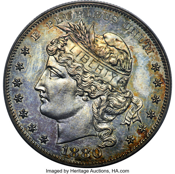 image for: 1880 $1 Goloid Metric Dollar, Judd-1651, Pollock-1851, High R.6, PR64 PCGS....