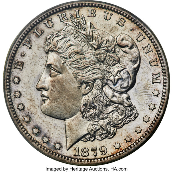 image for: 1879 $1 Morgan's Liberty Head Silver Dollar, Judd-1611, Pollock-1807, R.6, PR64 PCGS....
