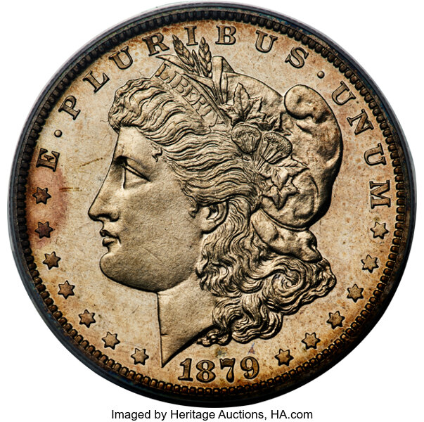 image for: 1879 $1 Morgan Dollar, Judd-1615, Pollock-1811, R.6, PR64 Cameo PCGS....