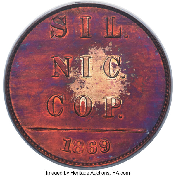 image for: 1869 10C Ten Cents, Judd-717, Pollock-797, R.7, PR64 Red PCGS....