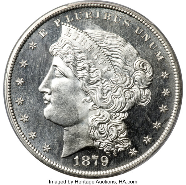 image for: 1879 $1 Goloid Metric Dollar, Judd-1617, Pollock-1813, R.4, PR67 Cameo PCGS....