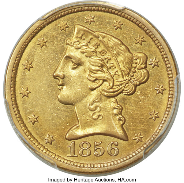 image for: 1856-O $5 AU55 PCGS. Winter 2....