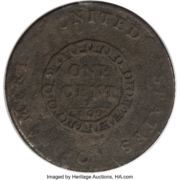 image for: 1793 1C Chain, AMERI., S-1, B-1, R.4, Good 4 PCGS....