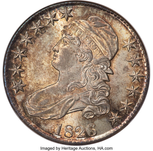 image for: 1826 50C O-104, R.3, MS64 NGC. CAC....