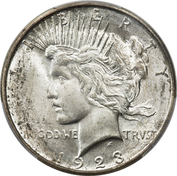 1923-D $1 MS66 PCGS. CAC....