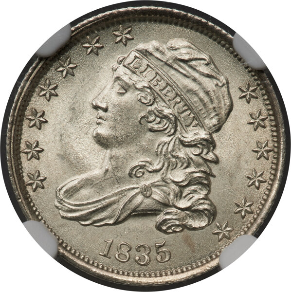 image for: 1835 10C JR-9, R.2, MS65 NGC....
