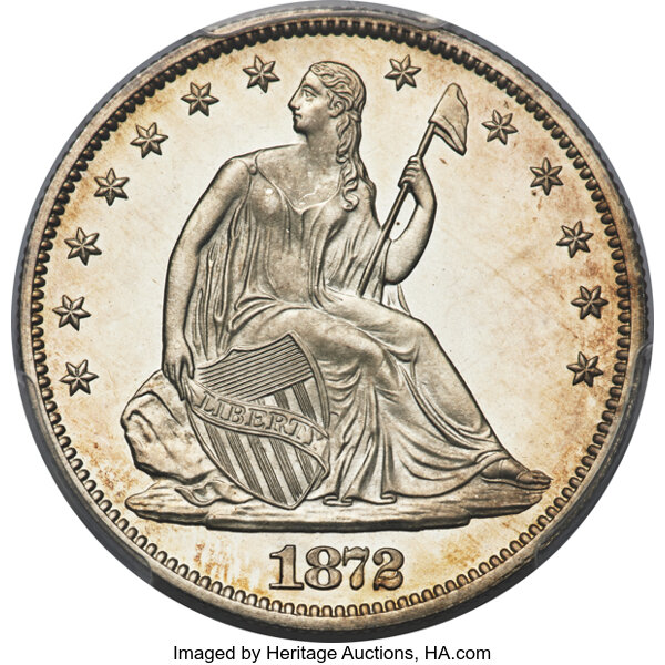 image for: 1872 50C PR66 Deep Cameo PCGS....