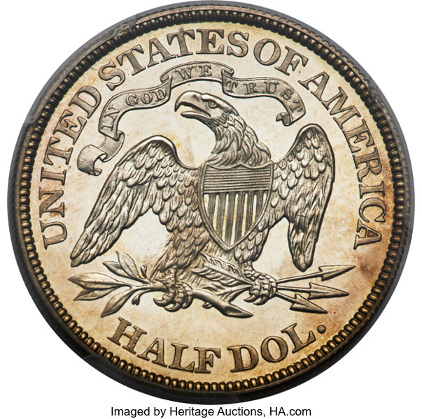 image for: 1872 50C PR66 Deep Cameo PCGS....