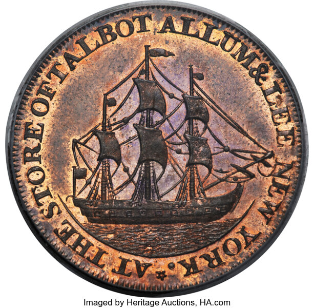 image for: 1795 Talbot, Allum, & Lee Cent PR66 Red and Brown PCGS. CAC. Fuld-1, W-8620....