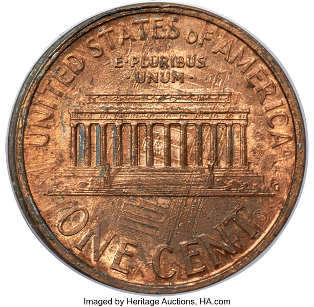 image for: 1999 1C Lincoln Cent -- Double Struck on 1996 Cent -- MS63 Red and Brown PCGS....