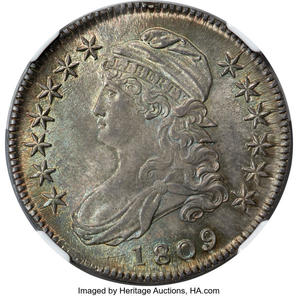 image for: 1809 50C Normal Edge, O-103, R.2, MS65 NGC....