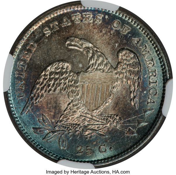 image for: 1831 25C Small Letters, B-1, R.3, MS65★  NGC....
