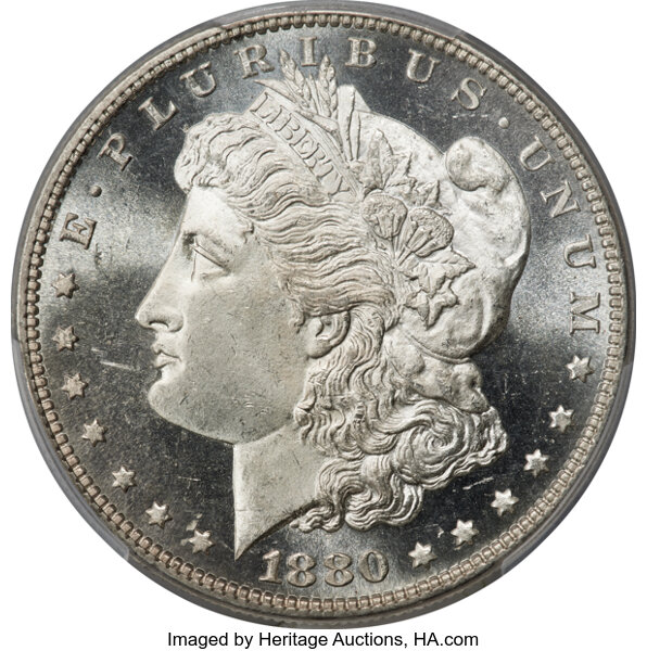 image for: 1880/79-O $1 80/79 Crossbar, VAM-4, MS64 Prooflike PCGS. CAC....