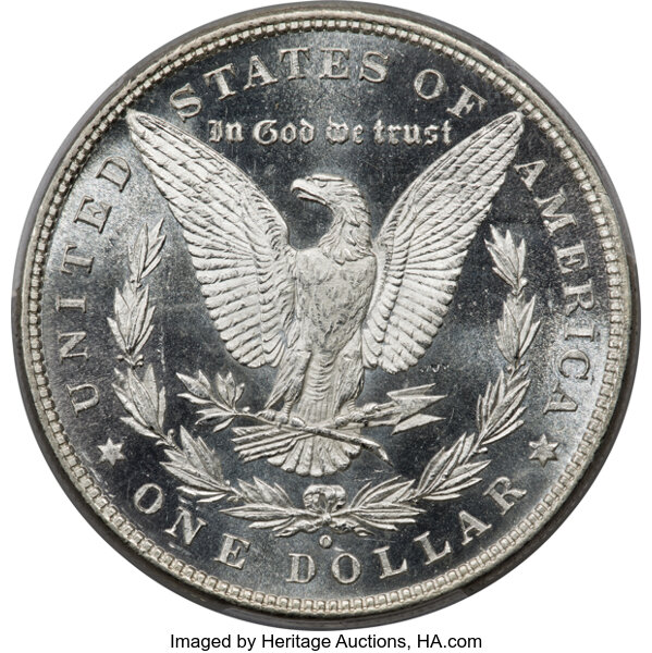 image for: 1880/79-O $1 80/79 Crossbar, VAM-4, MS64 Prooflike PCGS. CAC....