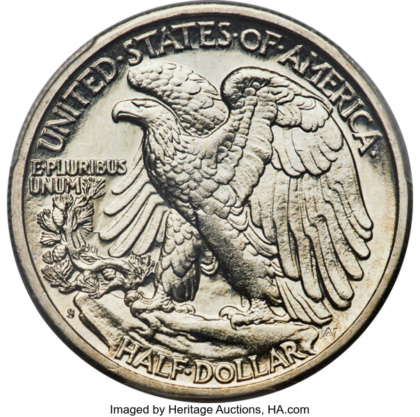 image for: 1943-S 50C MS65 Prooflike PCGS....