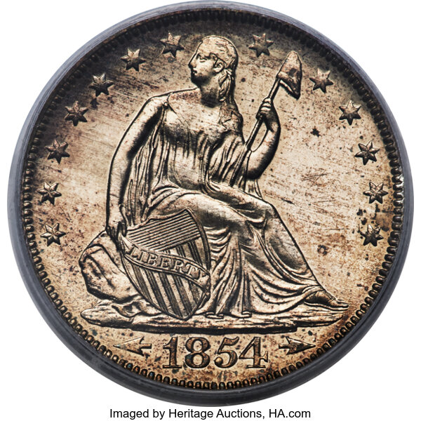 image for: 1854 50C Arrows PR63 PCGS....