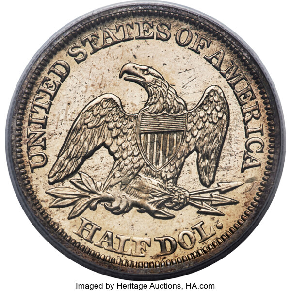 image for: 1854 50C Arrows PR63 PCGS....