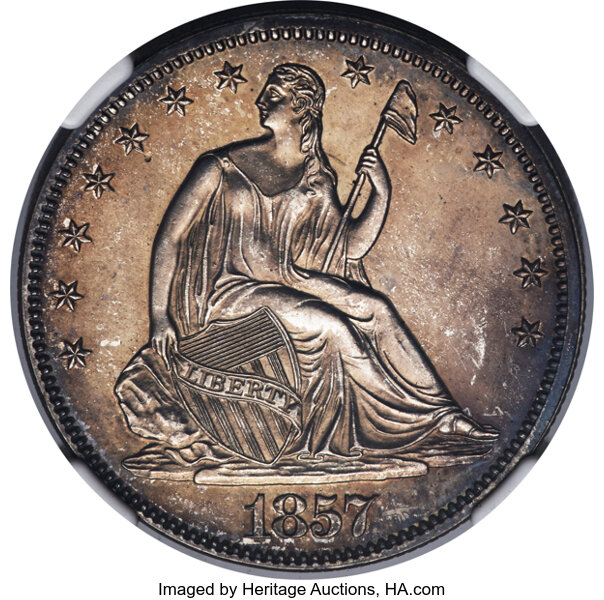 image for: 1857 50C PR64 NGC....