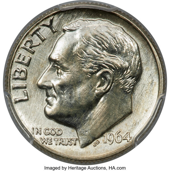 image for: 1964 10C SMS SP67 PCGS....