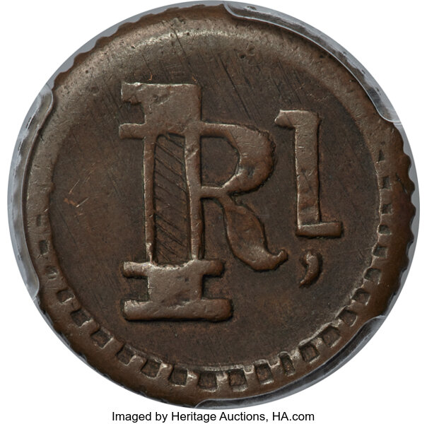 image for: 1880 Wailuku Plantation Token, 1 Real, AU50 PCGS. M. 2TE-6....