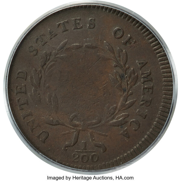 image for: 1795 1/2 C Plain Edge, Punctuated Date, C-4, B-4, R.3, VF35 PCGS....