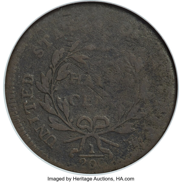 image for: 1797 1/2 C Lettered Edge, Low Head, C-3b, B-3a, R.4, Good 6 NGC....