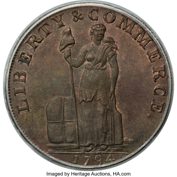 image for: 1794 Talbot, Allum, & Lee Cent, NEW YORK, Lettered Edge, MS64 Red and Brown PCGS. Fuld-4, Rulau-E-NY-877, W-8590, R.1....