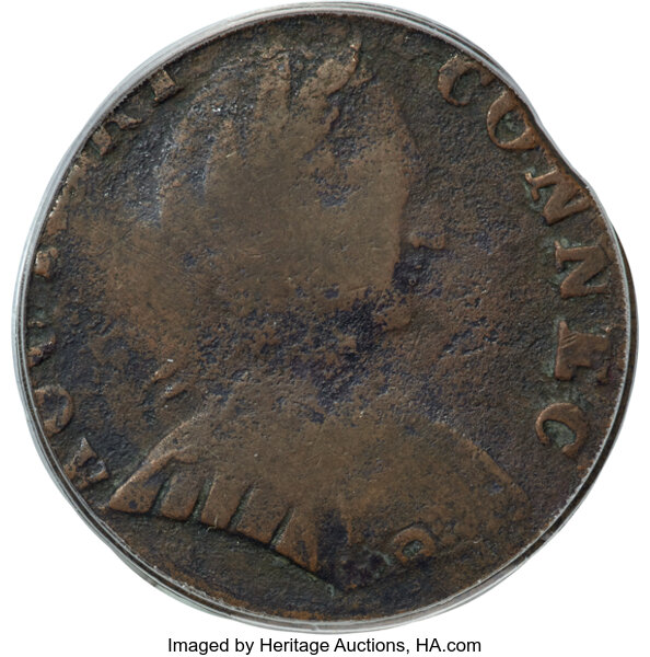 image for: 1788 Connecticut Copper, Vermont Reverse, M. 1-I, RR-39, Bressett 25-U, W-2265, W-4400, High R.5, Good 4 PCGS....