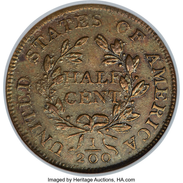 image for: 1811 1/2 C Reverse of 1802, Mickley Restrike, High R.6, PR62 Brown NGC....