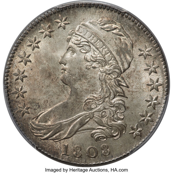 image for: 1808 50C O-103, R.2, MS64 PCGS....