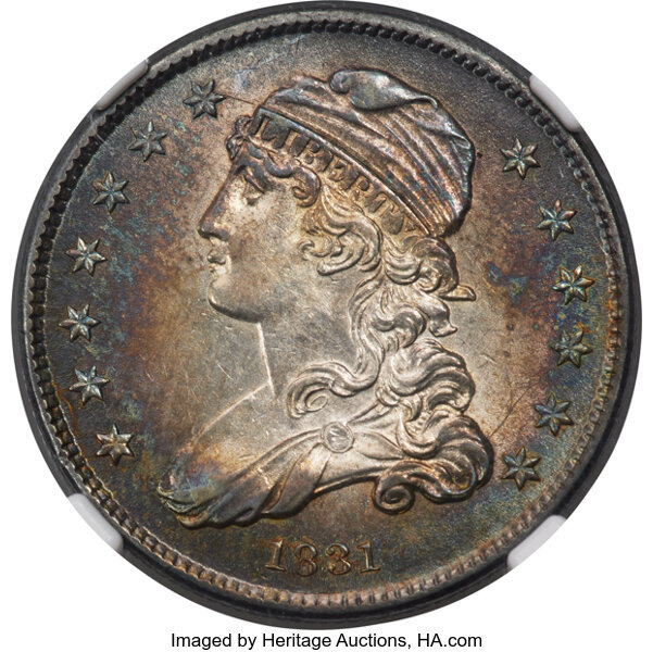 image for: 1831 25C Small Letters, B-1, R.3, MS64+ NGC....