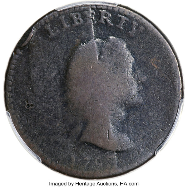 image for: 1793 1C Liberty Cap, S-14, B-17, Low R.5, Good 4 PCGS....