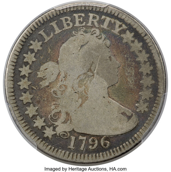 image for: 1796 25C B-2, R.3, AG3 PCGS....