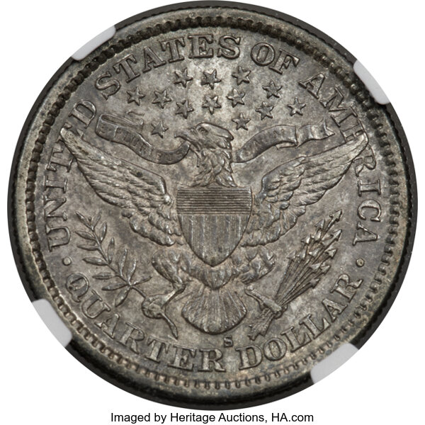 1896-S 25c AU55 thumbnail 2
