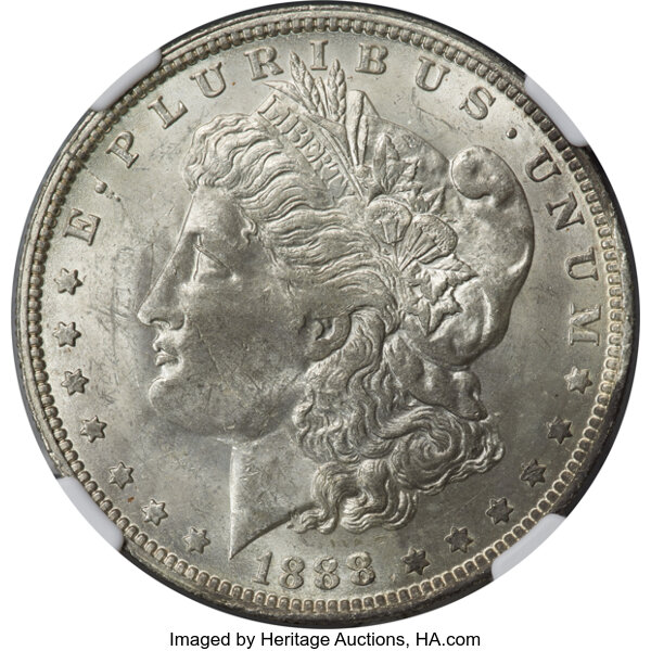 image for: 1888-O $1 Scarface, VAM-1B4, AU58 NGC....