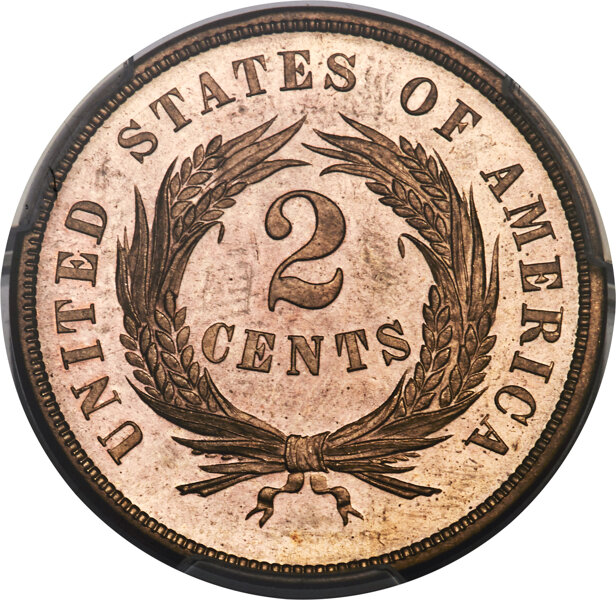 image for: 1873 2C Closed 3 PR65 Red PCGS....